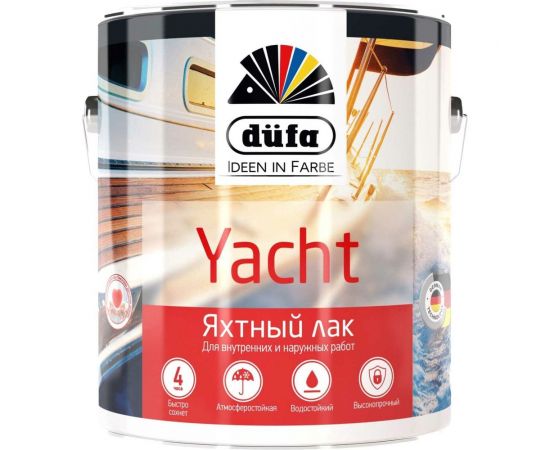 Лак яхтный полуматовый Dufa YACHT 2 л МП00-009412 – изображение 2