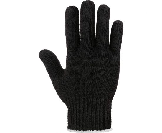 Трикотажные перчатки Фабрика перчаток, комфорт, с ПВХ, 7.5 класс, 5 нитей, черные, р.М 5-75-КОМ-ЧЕР-(M) – изображение 3