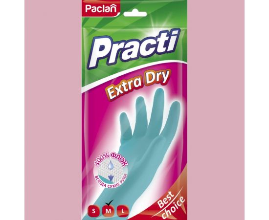 Резиновые перчатки Paclan Practi Extra Dry, размер S, 42601521 – изображение 3