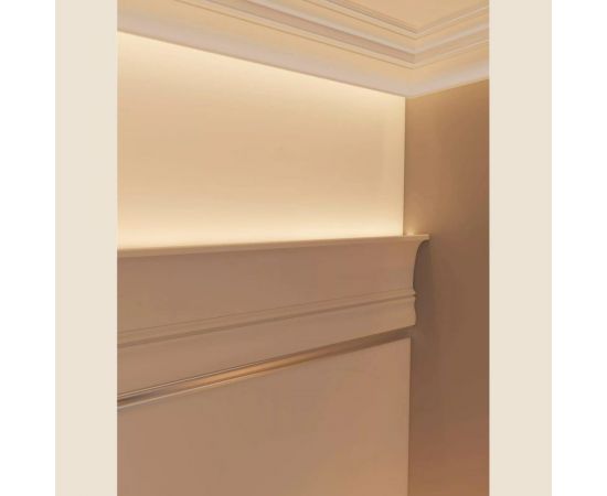 Карниз Cosca decor KX003 120x45 мм, 2000 мм, экополимер СПБ066626 – изображение 3