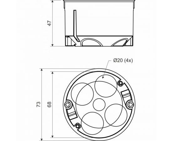 Универсальный огнестойкий подрозетник KOPOS D68х45 KPZ-1_PO – изображение 3