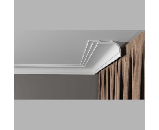 Потолочный карниз Decor-Dizayn ударопрочный влагостойкий под покраску 120Х60Х2000 мм DD516 – изображение 4