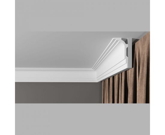 Карниз потолочный ударопрочный влагостойкий под покраску Decor-Dizayn 100x60x2000мм DD515 – изображение 4