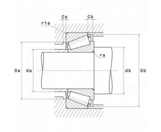 Однорядный конический роликоподшипник НСН 25x52x18 32205 – изображение 4