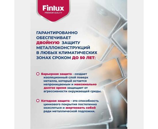 Цинконаполненный грунт-протектор Finlux F-296 жидкий цинк 2 кг 4603783207374 – изображение 5
