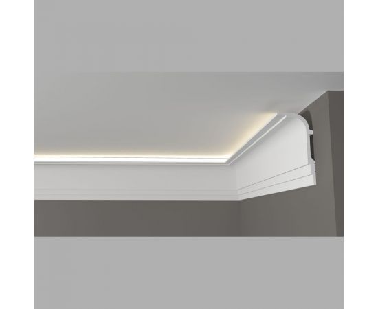 Потолочный карниз Decor-Dizayn ударопрочный влагостойкий под покраску 120Х60Х2000 мм DD516 – изображение 5