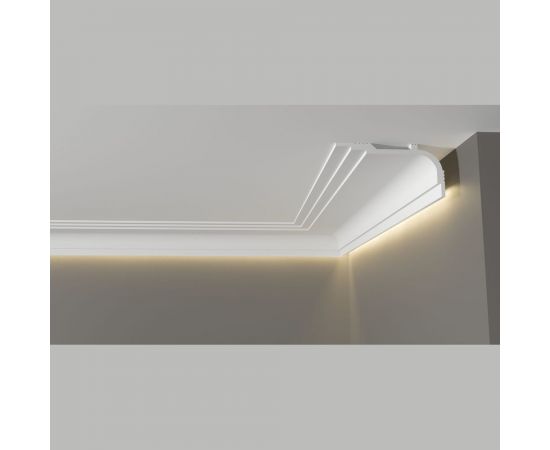 Потолочный карниз Decor-Dizayn ударопрочный влагостойкий под покраску 120Х60Х2000 мм DD516 – изображение 6