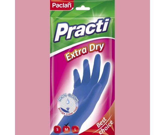 Резиновые перчатки Paclan Practi Extra Dry, размер S, 42601521 – изображение 6