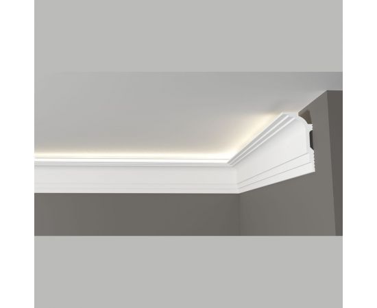 Карниз потолочный ударопрочный влагостойкий под покраску Decor-Dizayn 100x60x2000мм DD515 – изображение 6