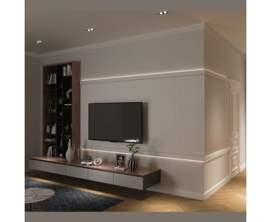 Панель стеновая ""Грани"" ударопрочная, влагостойкая, под покраску Decor-Dizayn 150x10x3000 мм DD904 (3m) – изображение 8