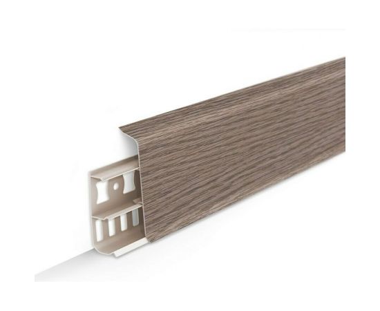 Напольный плинтус DECONIKA (55 мм; 2,2 м; дуб снежный 215; 20 шт) Д-П55 215 ДУБ СНЖ 