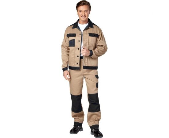 Костюм Эксперт Спецодежда Умелец 1, бежевый/черный, р. 52-54, рост 170-176 6446000040129 