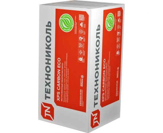 Экструдированный пенополистирол Технониколь XPS CARBON ECO 1180x580x50 мм, 8 плит, 5.47 кв.м TN418318 