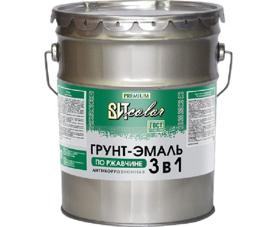 Грунт-эмаль по ржавчине 3в1 Царицынские краски белая 5 кг 20494 