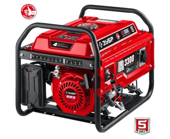 Бензиновый генератор ЗУБР с электростартером, 3300 Вт СБ-3300Е – изображение 11