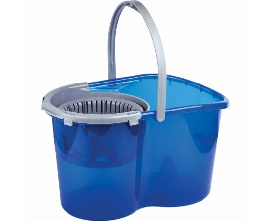 Набор для уборки ЛАЙМА ведро 14 л/5 л с отжимом, швабра с круглой насадкой 601460 – изображение 2