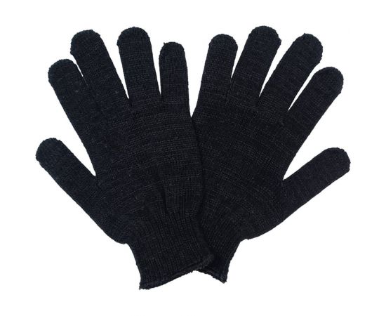 Трикотажные перчатки с ПВХ ПРОМПЕРЧАТКИ 6 нитей, 10 класс, черные, 100 пар ПП-27910/100 – изображение 2