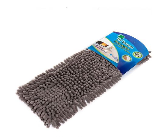 Насадка для плоской швабры InLoran лапша, шенилл, серая, 42,5x13x1см BN-L508GR – изображение 2