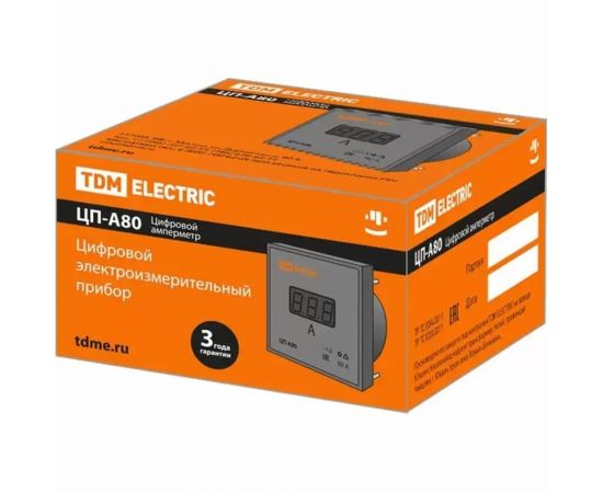 Цифровой амперметр TDM ЦП-А80 60А-1,0 без поверки SQ1102-0519 – изображение 2