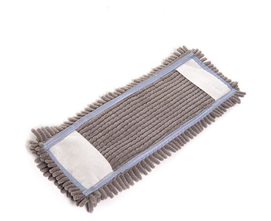 Насадка для плоской швабры InLoran лапша, шенилл, серая, 42,5x13x1см BN-L508GR – изображение 3