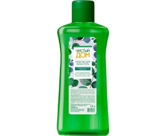 Универсальное средство для мытья пола, кафеля и линолеума Чистый дом эвкалипт, 1500 мл, гель-концентрат 556 