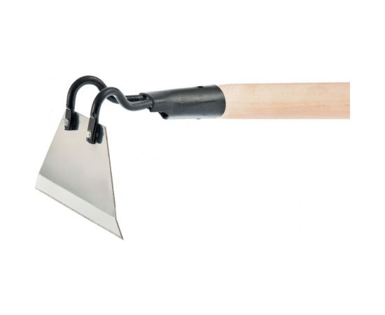 Усиленная мотыга с деревянным черенком СИБРТЕХ нержавеющая сталь, 150х90х1325 мм 62288 