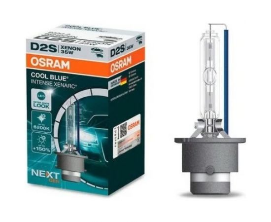 Автолампа Osram D2S, 35 Вт, P32d-2, XENON COOL BLUE INTENSE, 6200 K, 85 В 66240CBN 