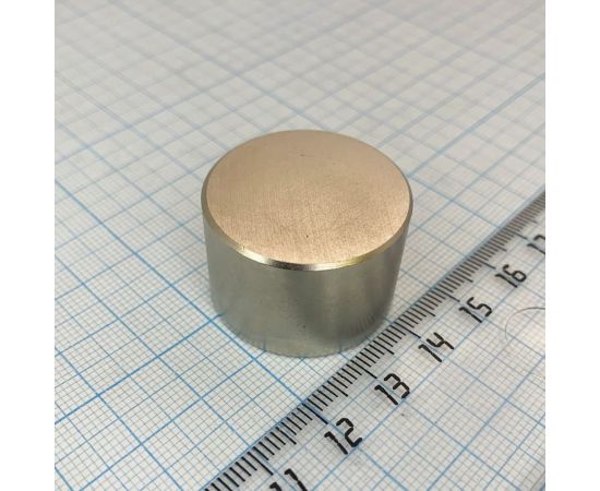 Неодимовый магнит Проф-Магнит, диск 30x20мм NdFeB N33 – изображение 2