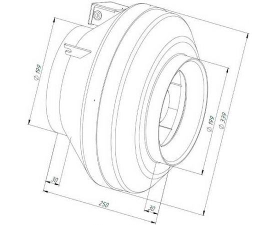 Канальный круглый вентилятор Naveka V(AC1/D)- 200 (пластиковый корпус) УН-00006115 – изображение 3
