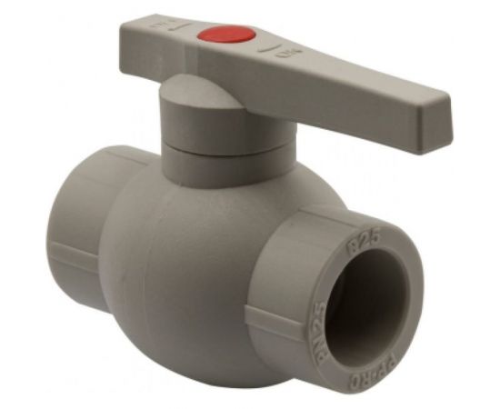 Шаровой кран VRT 25, ручка, PP-R EVER plast, серый 538455 – изображение 3