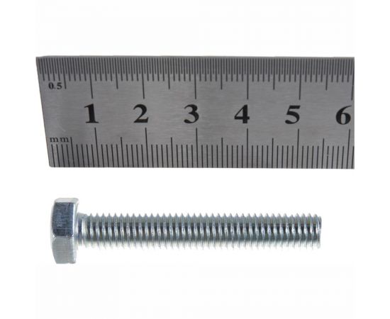 Оцинкованные болты Стройбат DIN 933 М8х50 20 шт. 2630035/005391 – изображение 3