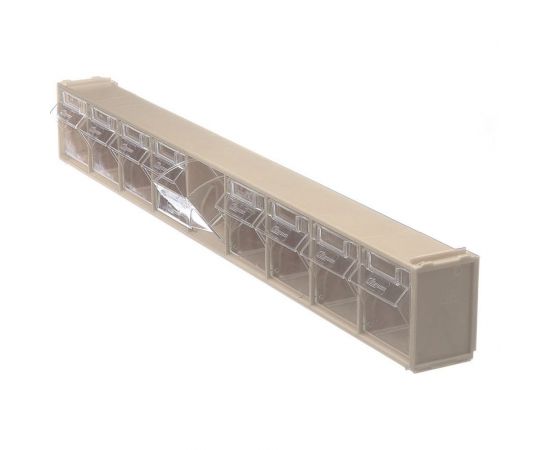 Откидной короб СТЕЛЛА-ТЕХНИК 600х68х78мм, 9 ячеек, бежевый, прозрачный, F-600-9-B – изображение 3