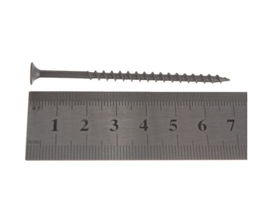 Саморез Качественный Крепеж 4,2х70 потай, крупная резьба, оксид 200 шт 0500376 КЧ – изображение 5