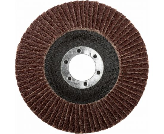 Круг лепестковый торцевой выпуклый по нержавеющей стали (125x22.23 мм; P60) Abraflex FLDH20INOX125P60 