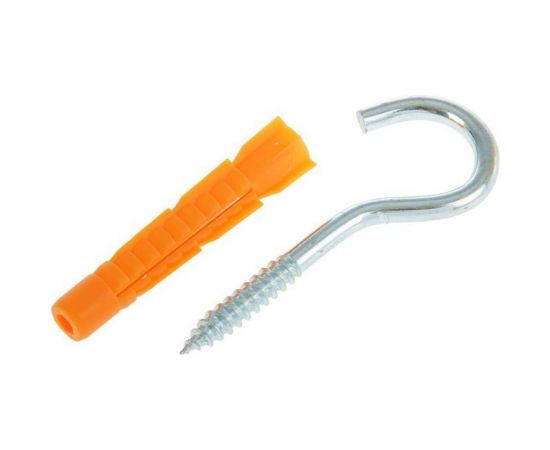 Шуруп с полукольцом Tech-Krep 4х30 с универсальным дюбелем 6,0х36 2 шт - пакет 114328 