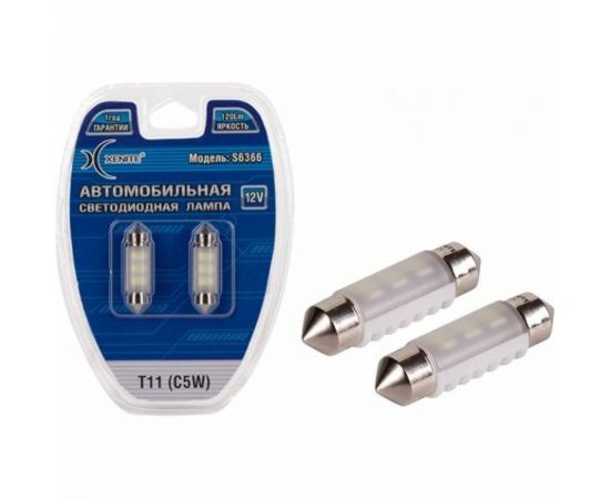 Автомобильная лампа XENITE S6366 12 В, Т11/C5W, 2 шт. 1009323 