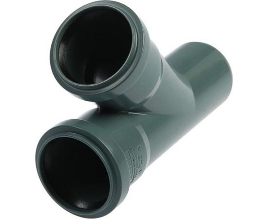 Тройник РемоКолор внутренняя канализация, серый, 45 градусов, 50 мм 141-139 