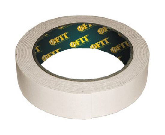 Двухсторонняя клеящая лента FIT IT на вспененной основе 19 мм х 5 м 11785 