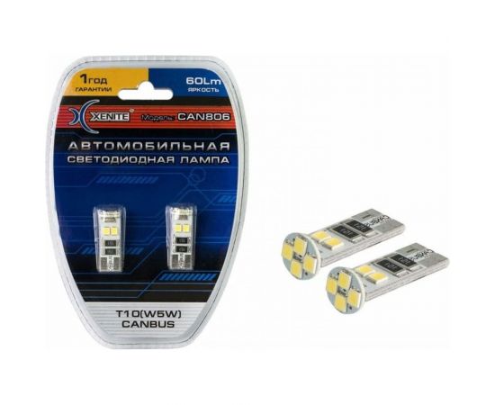 Автомобильная лампа XENITE CAN 806 12 В, Т10/W5W, 60 Лм, 2 шт. 1009316 