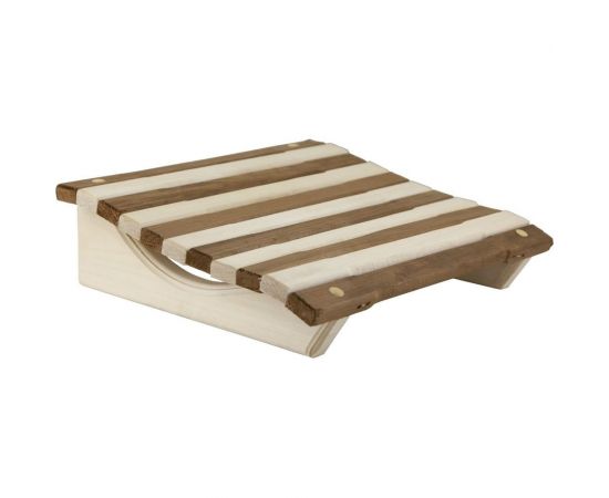 Пружинный анатомический подголовник Банная линия Капучино 35х35х10 см, липа 12-562 