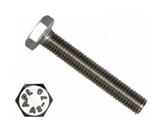 Болты КРЕП-КОМП с полной резьбой нержавеющие DIN933 А2 6х 90 100 шт бпн690 