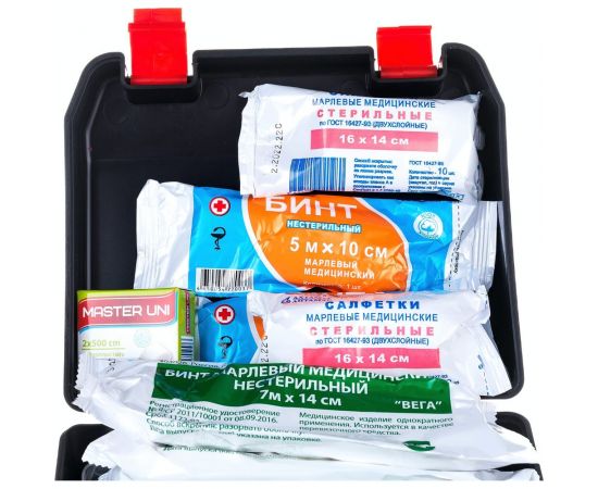 Автомобильная аптечка первой помощи ООО АППОМЕД по приказу Минздрава России № 1080н от 08.10.2020 г., пластиковый чемодан 2912 – изображение 2