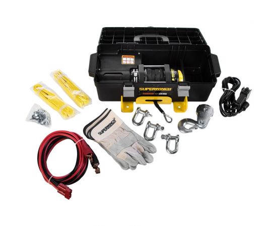 Переносная лебедка с синтетическим тросом в коробке Superwinch Winch2Go 4000 SR W1500 – изображение 2