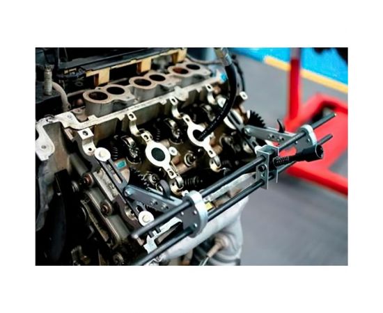 Рассухариватель клапанов с поворотными стойками СТАНКОИМПОРТ 9 предметов KA-2057 – изображение 2