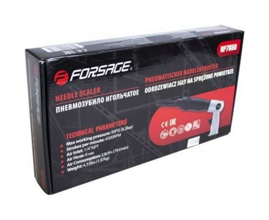 Пневмозубило с игольчатой насадкой Forsage F-RP7658 50348 – изображение 2