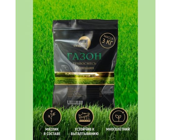 Газонная травосмесь Сила Суздаля Премиум 3 кг 4680004061205 – изображение 2