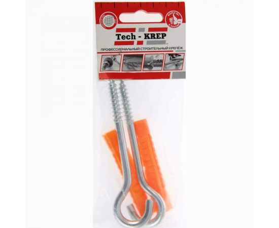 Шуруп с полукольцом Tech-Krep 4х30 с универсальным дюбелем 6,0х36 2 шт - пакет 114328 – изображение 2