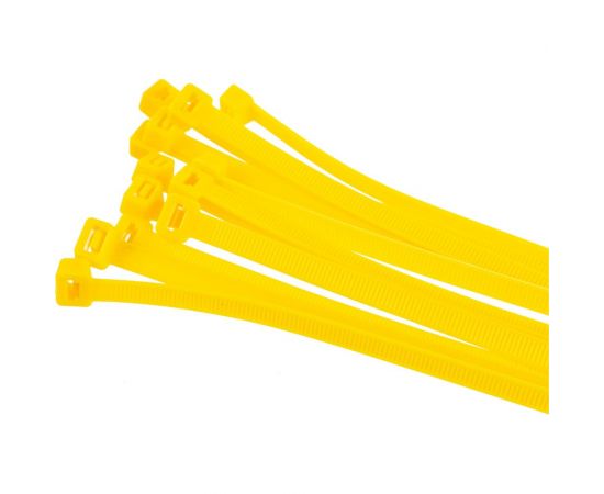 Нейлоновые стяжки FORTISFLEX КСС 8х400 желтый 100 штук 52185 – изображение 2