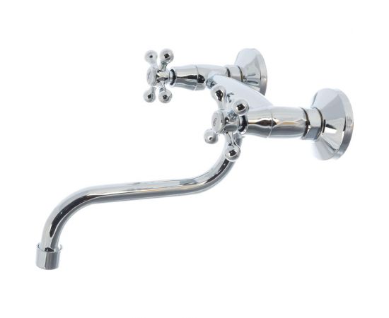 Смеситель LEDEME настенный нижний излив крест керамика L4608 65756 – изображение 3