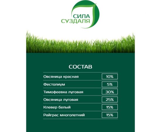 Газон Сила Суздаля Низкорослый 3 кг 4680004061991 – изображение 3
